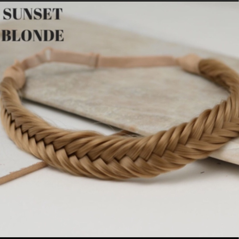 Madison Braids Fishtail Sunset Blonde Headband